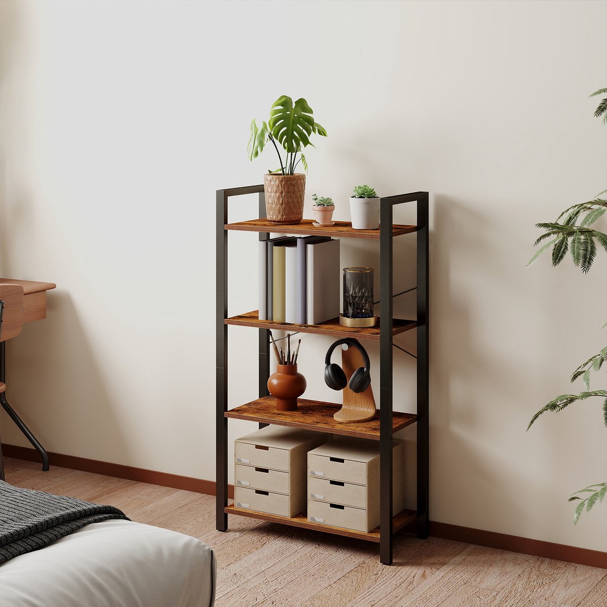 Plank – Boekenkast – 4 Niveaus