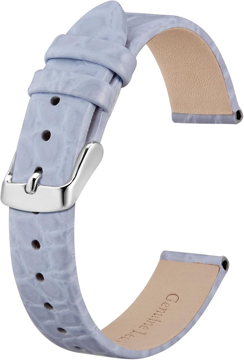 Dames Horlogeband Leer Krokodillenpatroon Dunne Vervangende Banden Diverse Maten