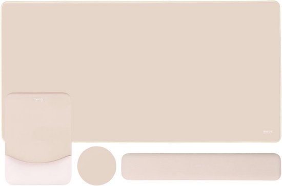 MOSISO Polssteun voor muismat en toetsenbordset, rechthoekige ergonomische muismat antislip basis thuis/kantoor pijnverlichting en gemakkelijk typen pad met neopreen doek en verhoogde siliconen