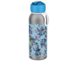 Bouteille isotherme Mepal Flip-up Campus - 350 ml - 12 heures au froid / 9 heures au chaud - Gourde avec paille pour enfants - Stitch
