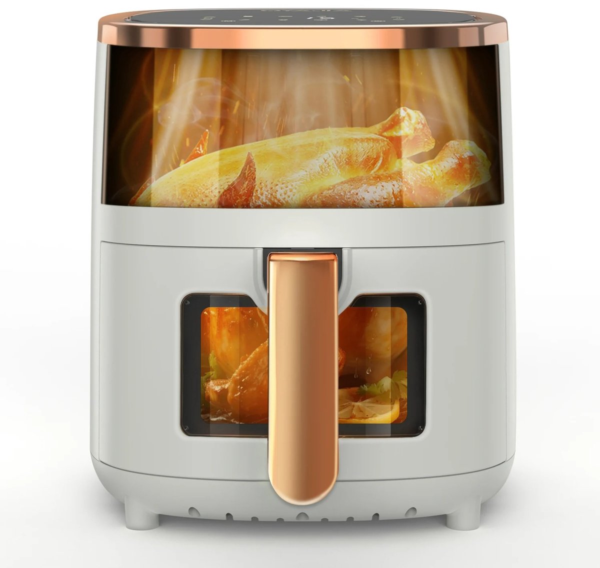 Lunekiss multifunctionele luchtfriteuse 6L – 1800W – digitaal display – kijkvenster – 8 programma’s – airfryer