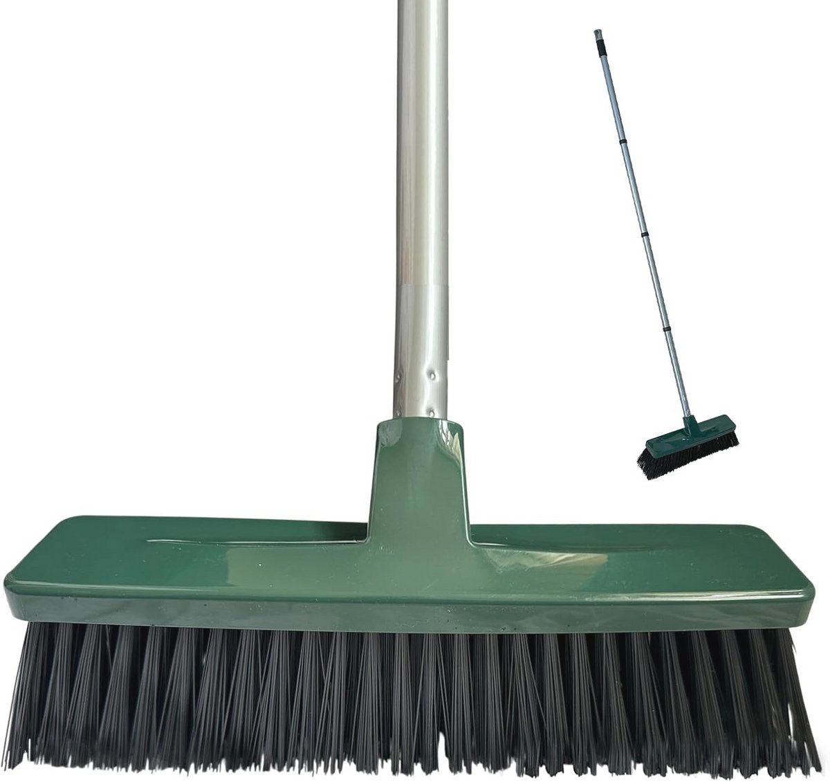 Zware Tuinborstel met RVS Handvat - 12 Inch Buitenborstel voor Tuin, Oprit en Pad