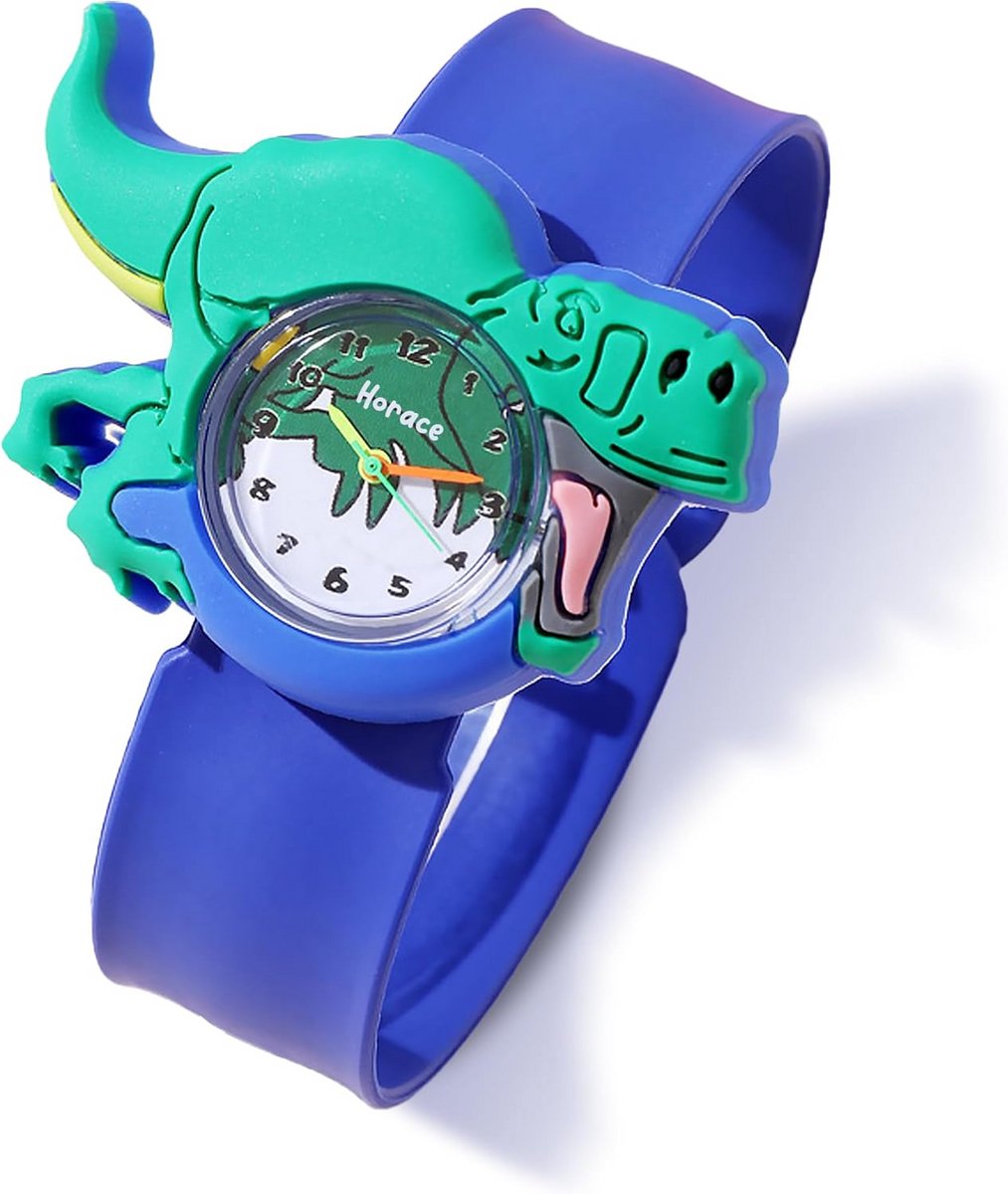 Kinderhorloge voor jongens en meisjes met schattige dierenprint en verstelbare band