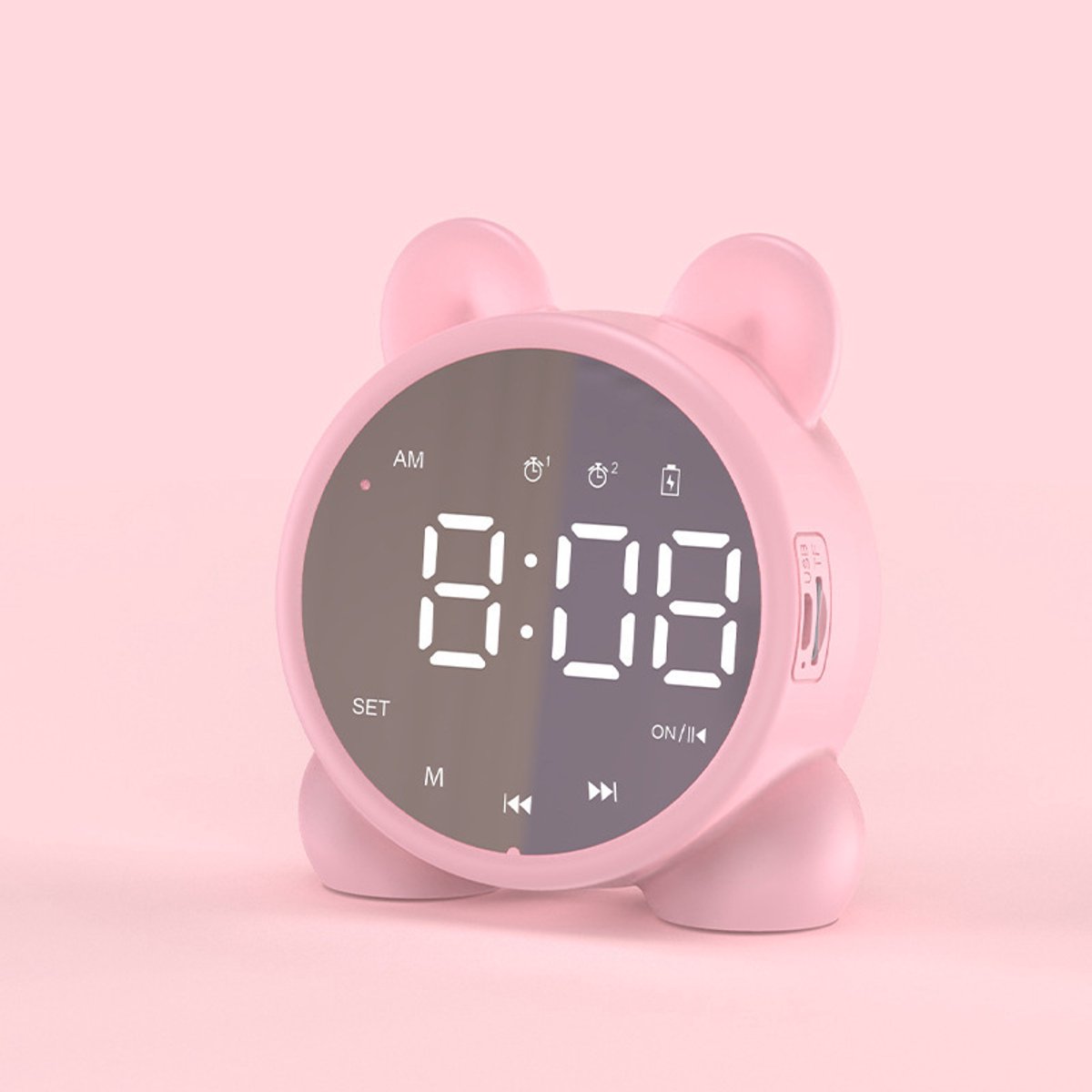 Multifunctionele klok, Bluetooth-luidspreker, klok, spiegelluidspreker, mini-kaartwekker