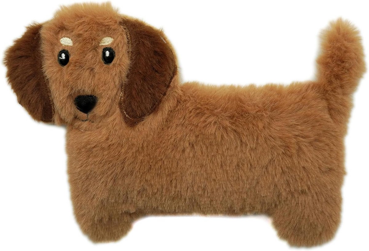 Warmteknuffel Teckel met Tarwe en Lavendel - Pluche Hond als Voetenwarmer