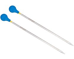 Gegradueerde Pipet Set met Rubberen Kap - 1ml Borosilicaatglas, 2 Stuks voor Laboratorium en Chemie