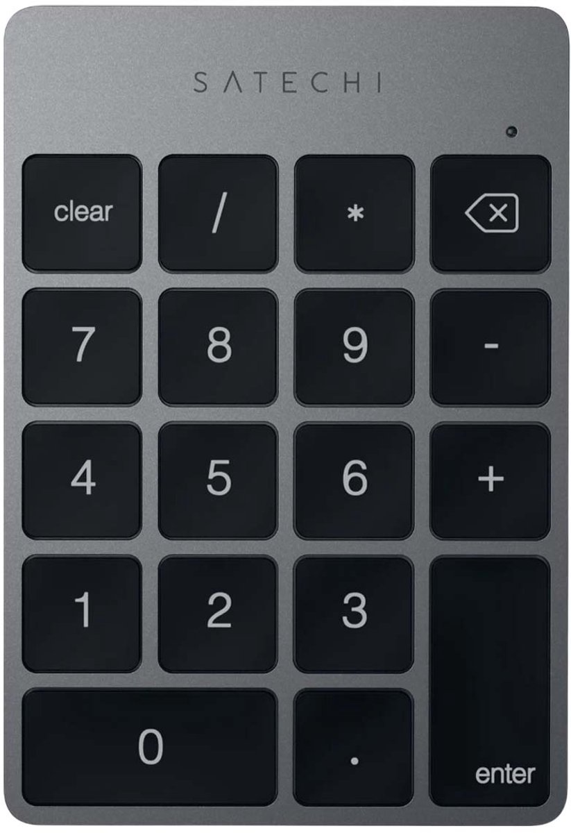 Satechi Slim Draadloos Toetsenbord – Bluetooth Technologie – Oplaadbare Batterij met Lange Levensduur – Super Slank en Draagbaar Ontwerp - Grijs