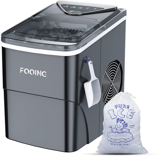 IJsblokjesmachine met Zelfreinigende Functie - Snelle IJsproductie van 15kg/24u en Stil Geluid van Merkloos — afbeelding 3