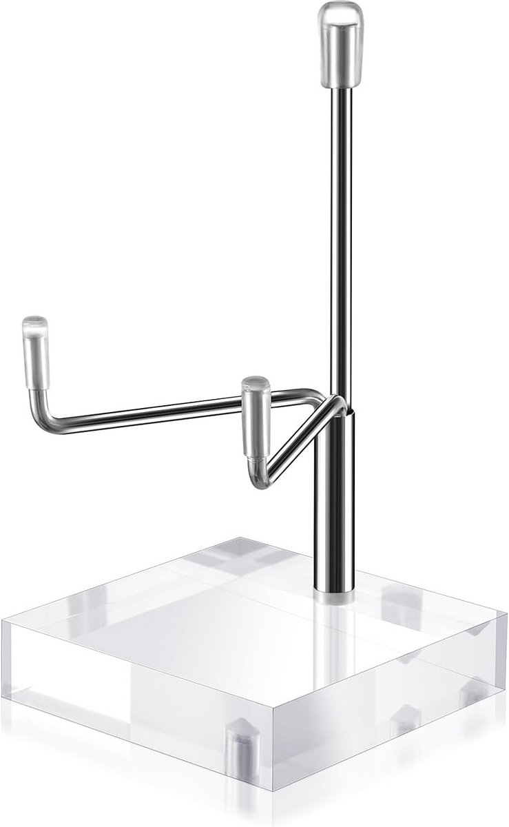Grote Verstelbare Metalen Standaard met Transparante Acryl Basis voor Decoratie