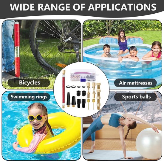 Bicycle Valve Adapter Set with Inflation Needle and Storage Box — afbeelding 5
