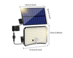 Op zonne-energie werkende, oplaadbare wandlamp, terraslamp, decoratieve verlichting voor thuis, geschikt voor tuinen, garages, terrassen en looppaden - Stijl 10