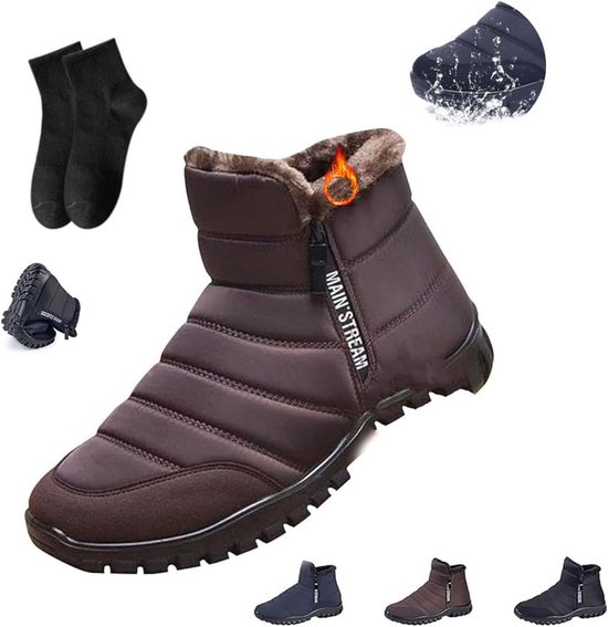 Bottes hautes à fermeture zippée latérale et boucle Lyndon noires