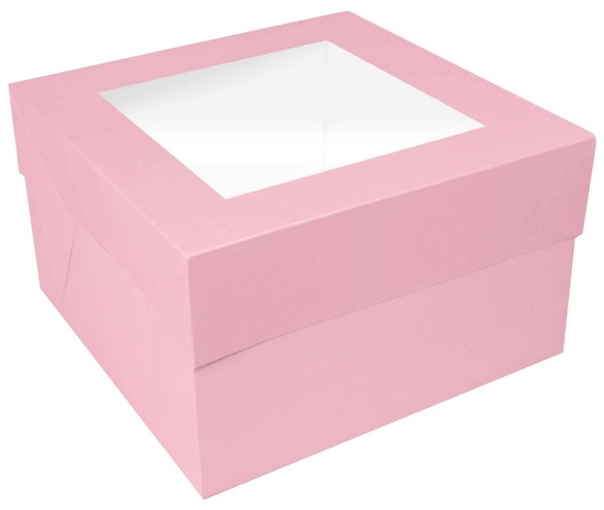 Simply Making Taartdoos Venster Lichtroze 20x20x15cm