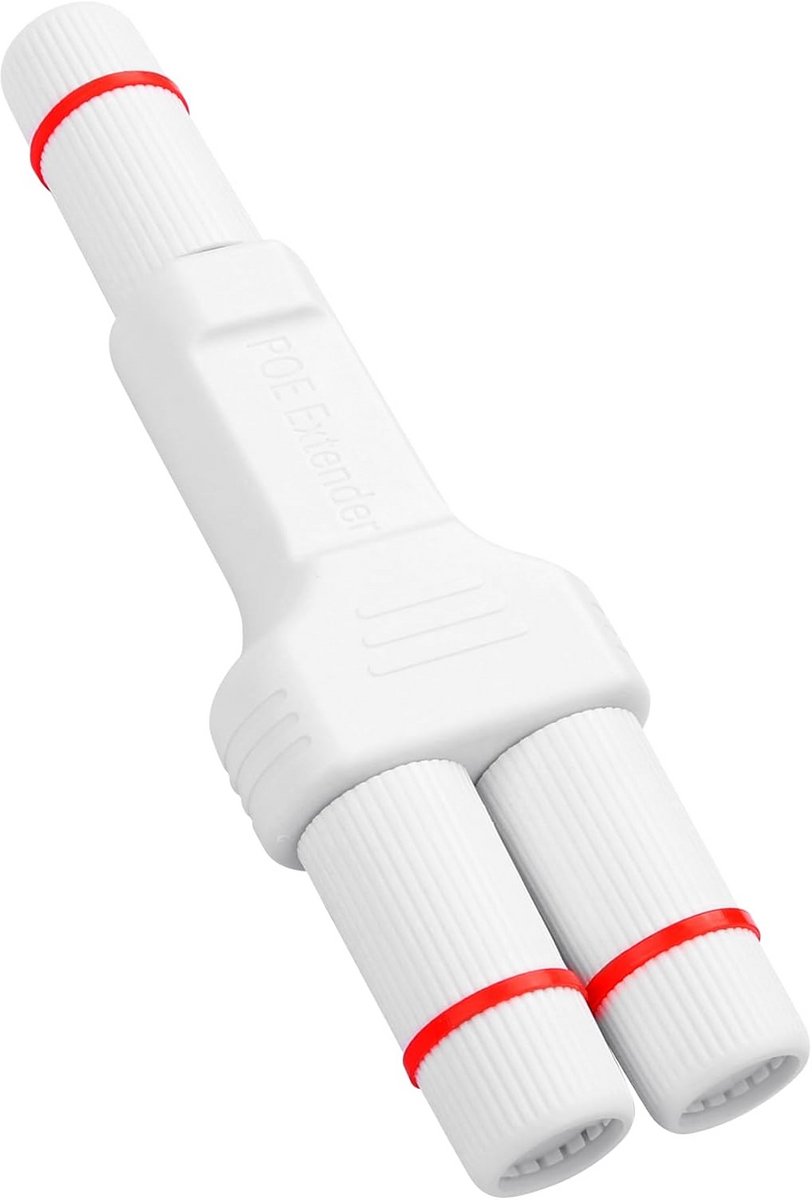 Waterdichte PoE Extender Splitter 1 naar 2 Uitgangen voor Buiten IP Camera's - 100m Bereik