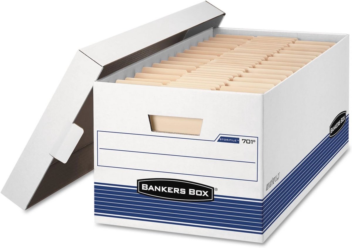 Opbergdoos voor Archive, blauw-wit, A4, 327 x 644,5 x 260,3 mm