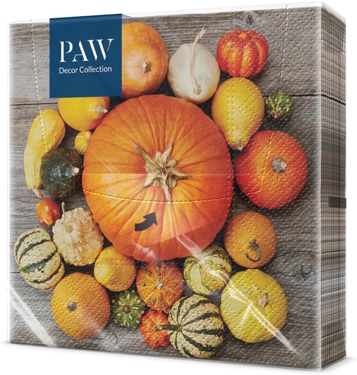 Papieren Servetten Pompoen Thema - 3-laags 33x33 cm - 20 Stuks - Warme Herfst Decoratie