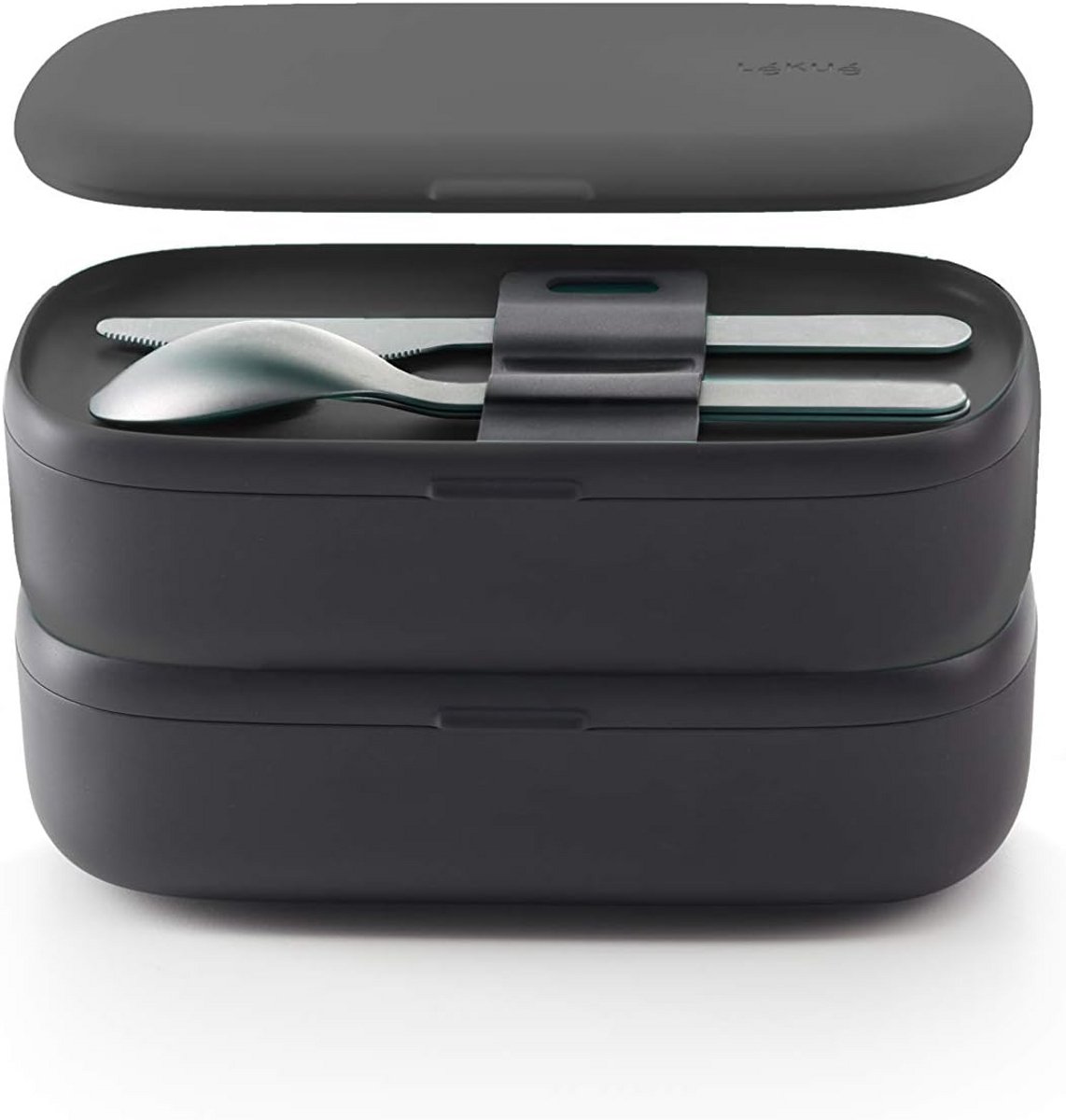 Luchtdichte Lunchbox met Twee Bakjes en Magnetronventiel
