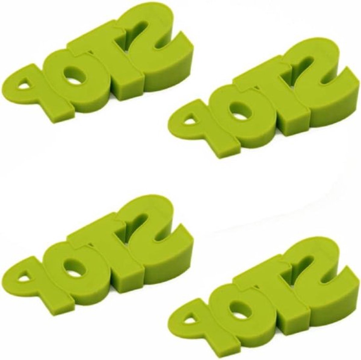4 stuks antislip deurstop siliconen deurstopper wiggen - Groen - Flexibele en veilige deurwiggen met vingerbeschermers for slaapkamer, thuiskantoor
