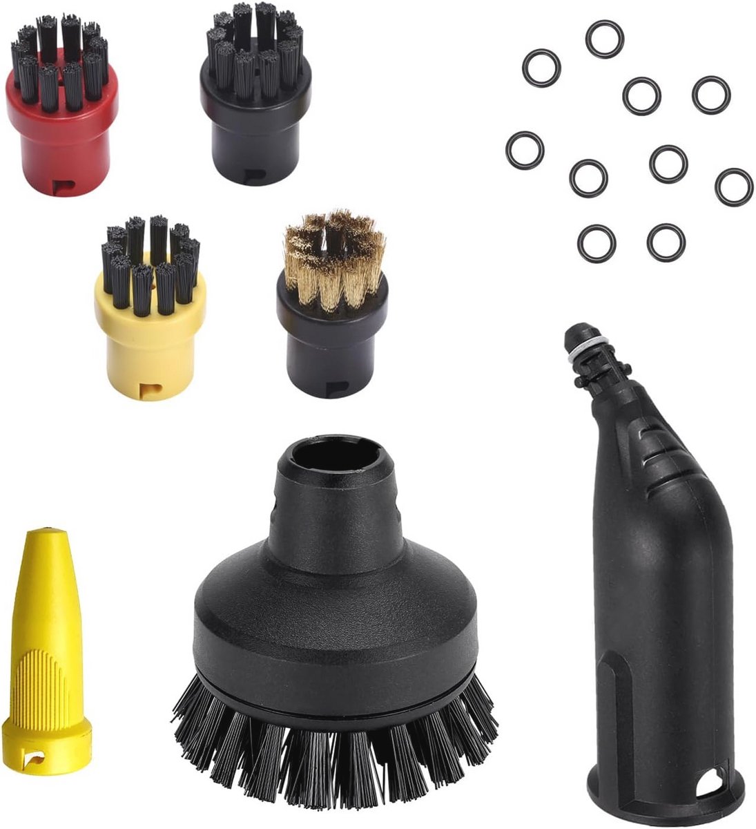 Stoomreiniger accessoires & vervangende onderdelen, set met borstels en mondstuk
