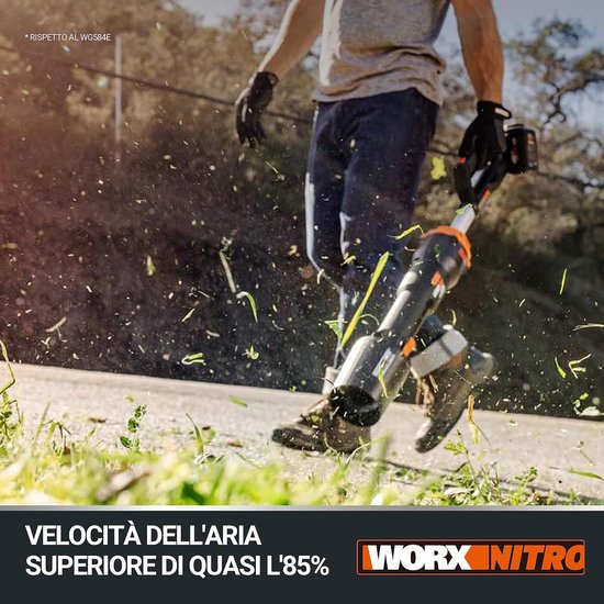 Accubladblazer met borstelloze motor - 40V, 2 x 4Ah accu's en dubbele oplader van Greenworks — afbeelding 4