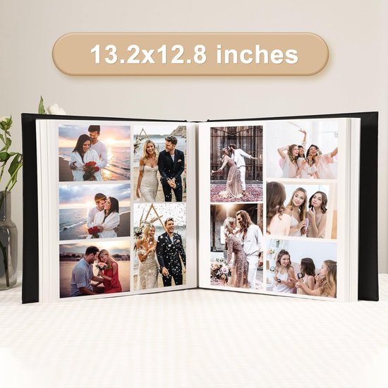 Zelfklevend Fotoalbum Hardcover Grijs 60 Pagina's voor Verschillende Fotoformaten