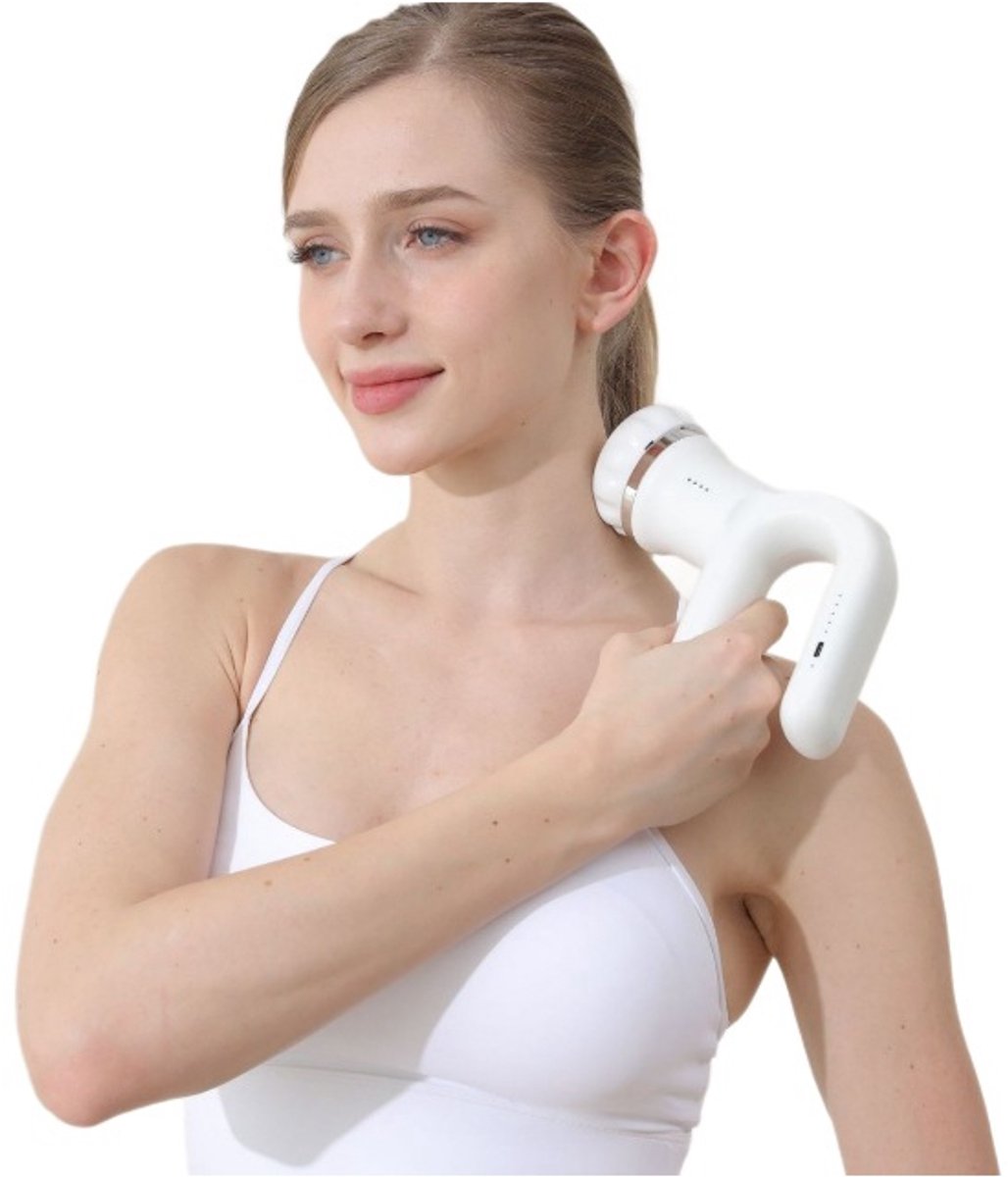 Huishoudelijke beauty fascia gun - Spierontspanningsmassageapparaat - Massageapparaat voor hele lichaam, inclusief rug, taille en cervicale meridianen - Huishoudelijke - €31,99