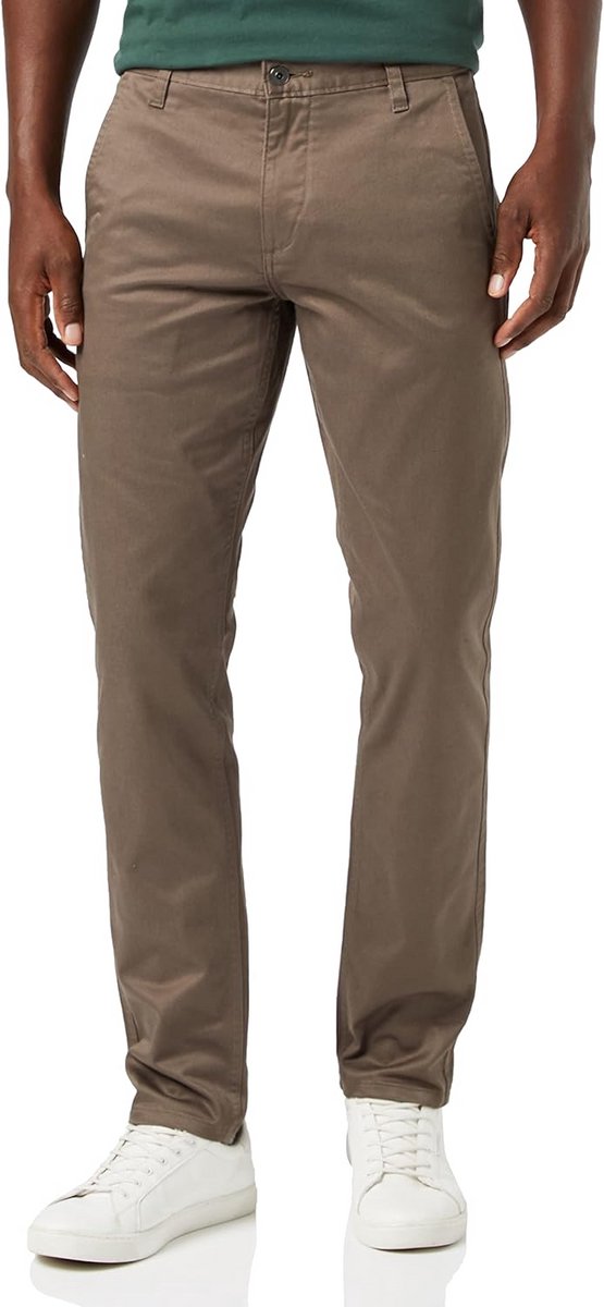 Herenslimfit Chino Broek in Stretch Twill - Khaki