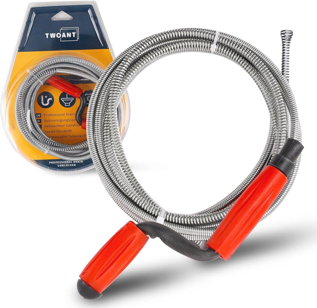 Professionele Afvoerontstopper met Flexibele Slang (3 m x 6 mm) voor Gootsteen en Toilet