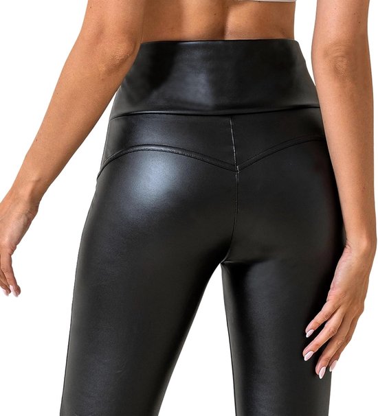 Hoge Taille Kunstleren Legging voor Dames met Shape Effect van hoge — afbeelding 3