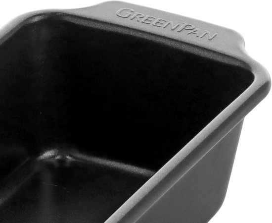 GreenPan Bistro Cakevorm - 22.5x11.5cm - PFAS-vrije antikleeflaag - Keramische bakvorm - Ovenbestendig tot 230°C - Rechthoekig - Zwart