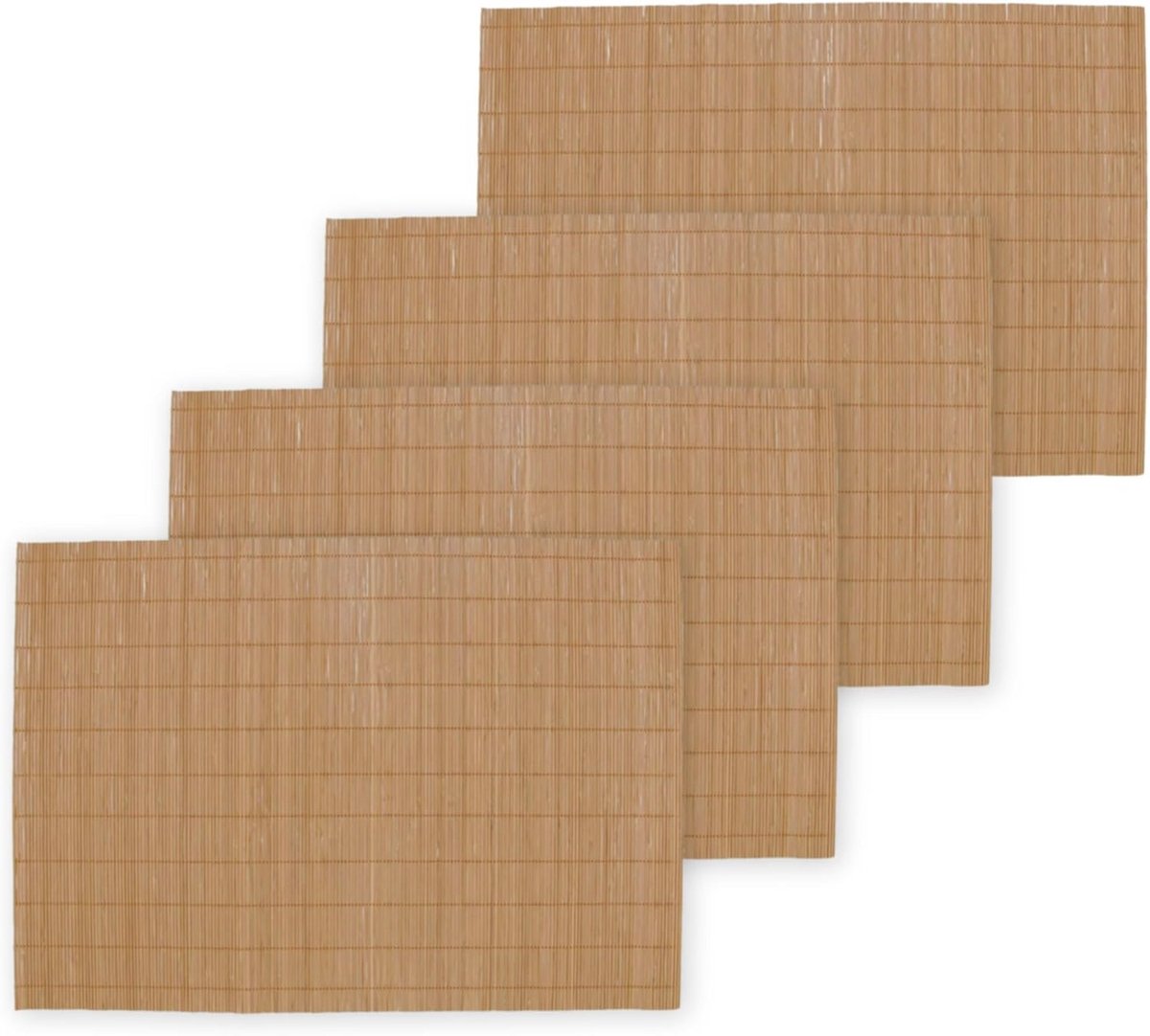 Bamboe Placemat en Sushi Rollmat - 18" x 13" - 4 stuks