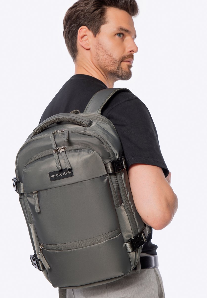 Wittchen - Multifunctionele Rugzak - Grijs Polyester - Uitbreidbaar - Voor Mannen