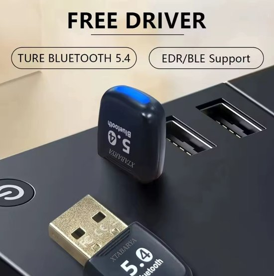 CGZZ Bluetooth 5.0-adapter Voor Pc – Draadloos Verbinden Met Muis, Toetsenbord, Printer En Speaker Tegelijk, Laag Stroomverbruik, Bereik Tot 70 Ft.