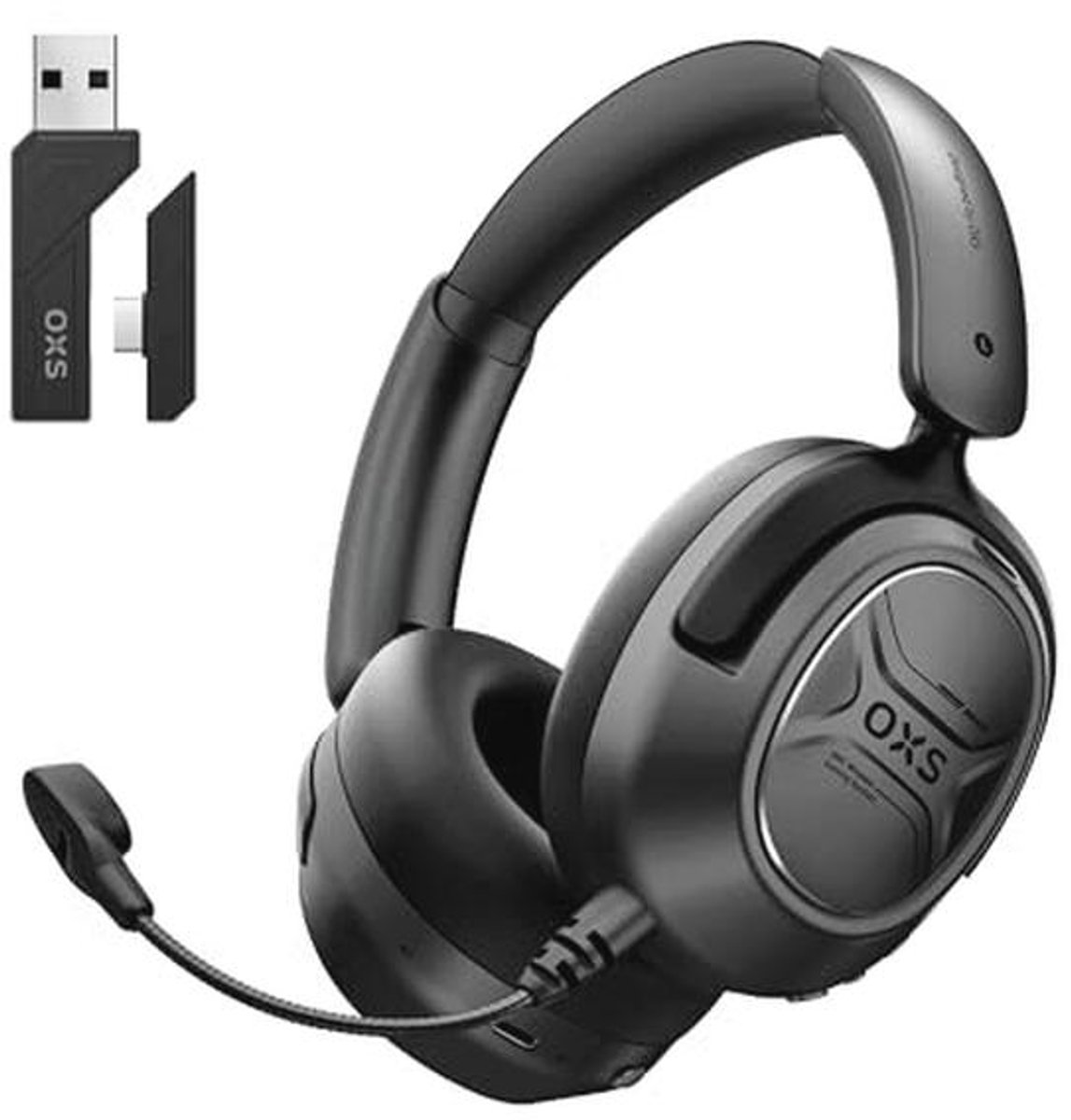 Draadloze Gaming Headset met Actieve Ruisonderdrukking, Bluetooth 5.4, Lage Latentie en 70 Uur Batterijduur voor PC, PS4, PS5, Switch en Mobiele Telefoon
