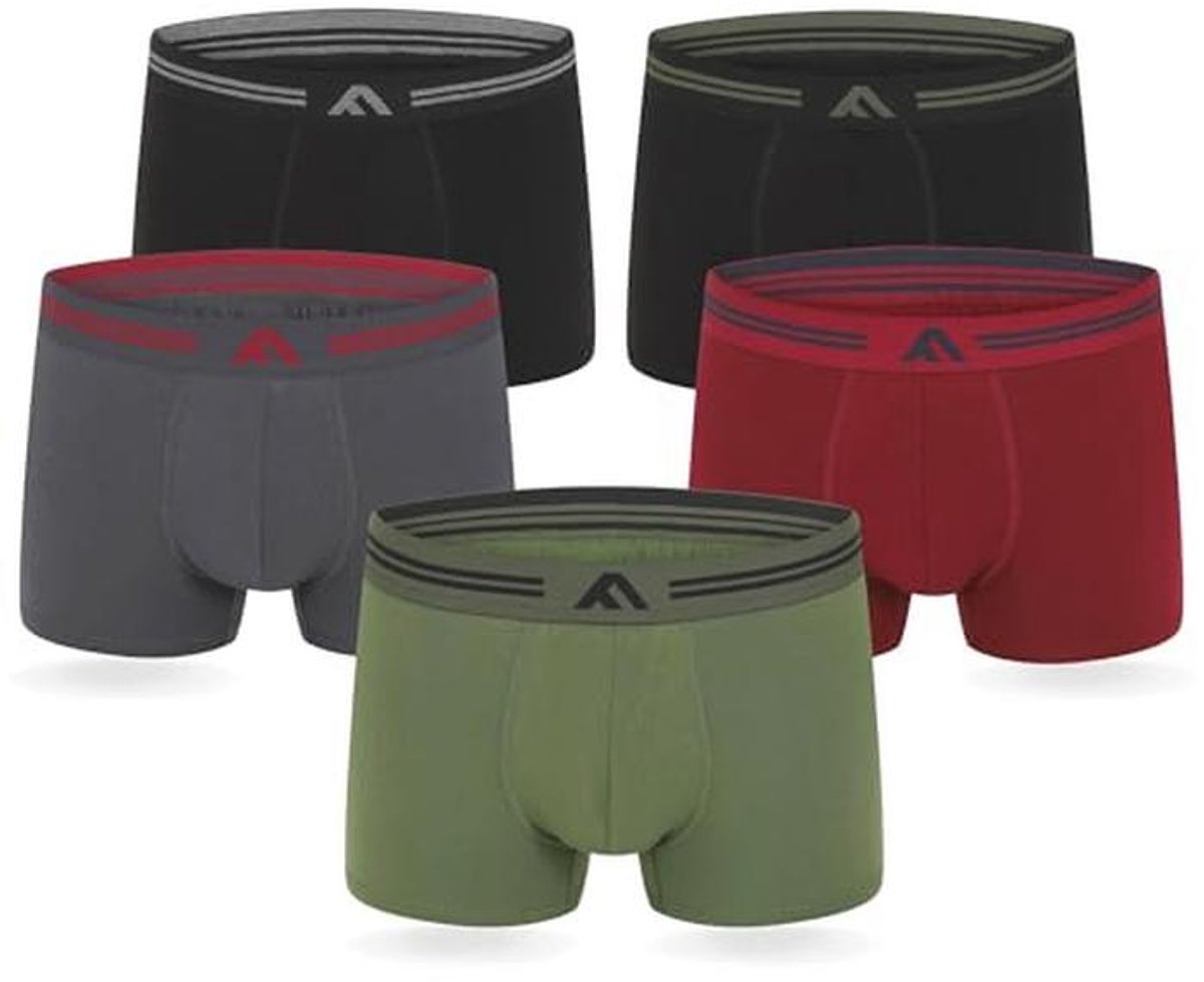 Heren Boxer Shorts 5-Pack - Super Soft Bamboe - Donker Gesorteerd - XL