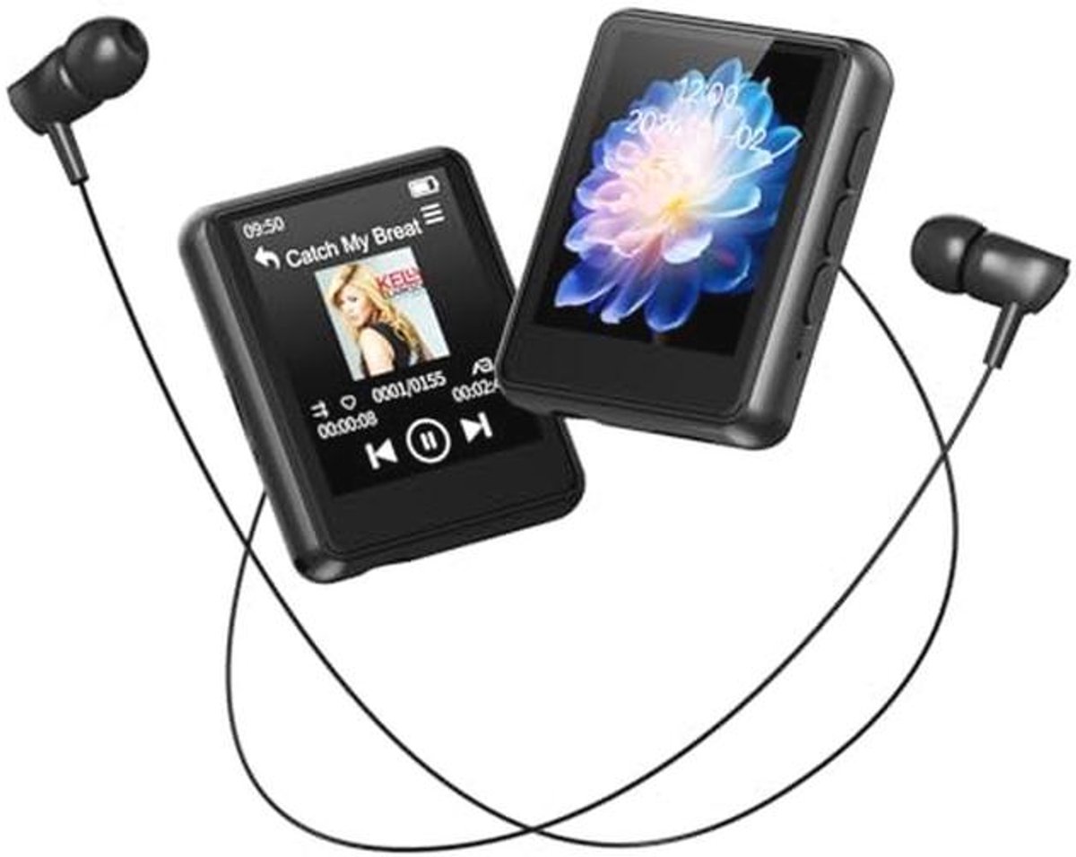 Bluetooth MP3-speler 64 GB Touchscreen met FM-radio en Opnamefunctie voor Kinderen
