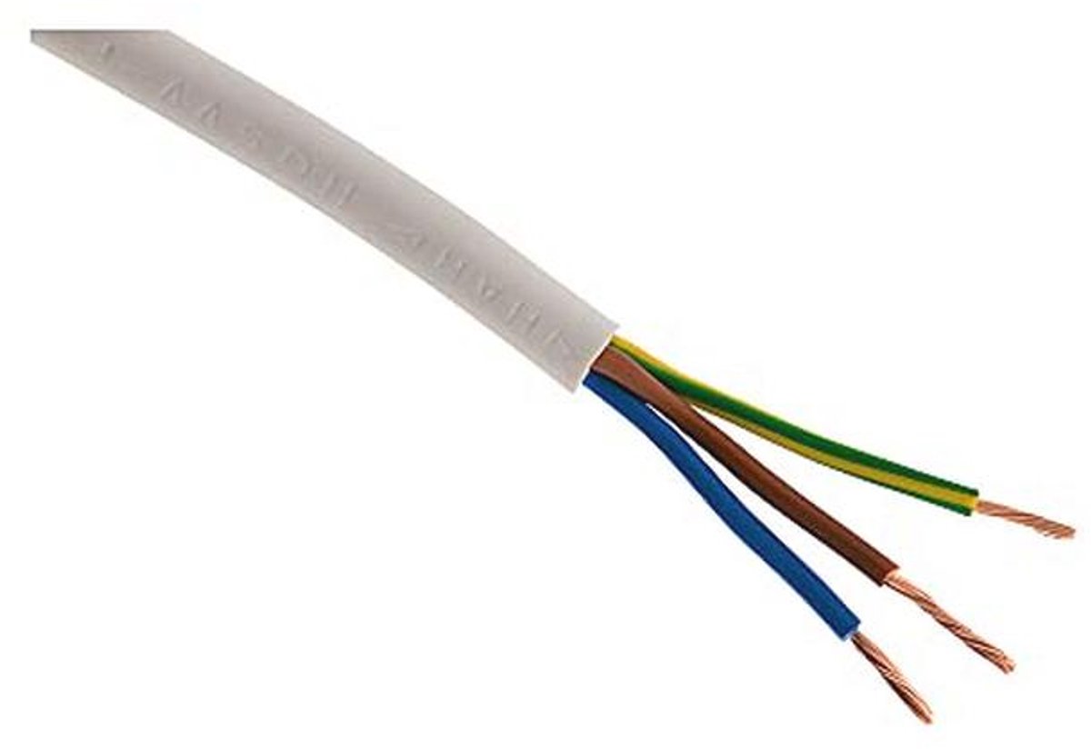 H05VV-F 3G1.5Mm² Elektrische Stroomkabel - Flexibel en Weerstand Tegen Slijtage en Vocht - 5 Meter