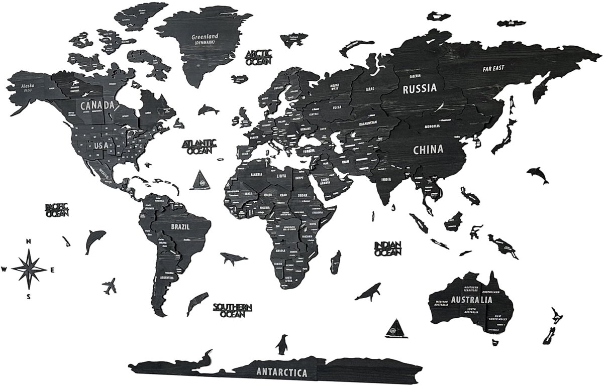 IMPERATORIS® Scratch Wereldkaart/World map - Kraskaart - Krasmap - Engels - 100 x 54 cm