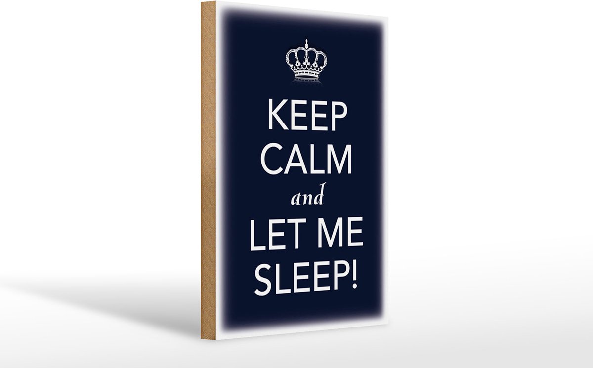 Holzschild Spruch 20x30cm Keep Calm and let me sleep