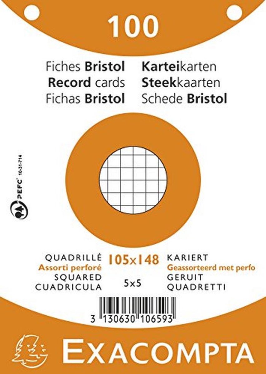 Multicoloured Index Cards 14x21 cm - Perfecte oplossing voor notities