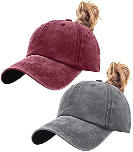 Voqeen Dames baseballpet paardenstaart vintage dames zonnehoeden zomer Voqeen Dames baseballpet paardenstaart vintage dames zonnehoeden zomer