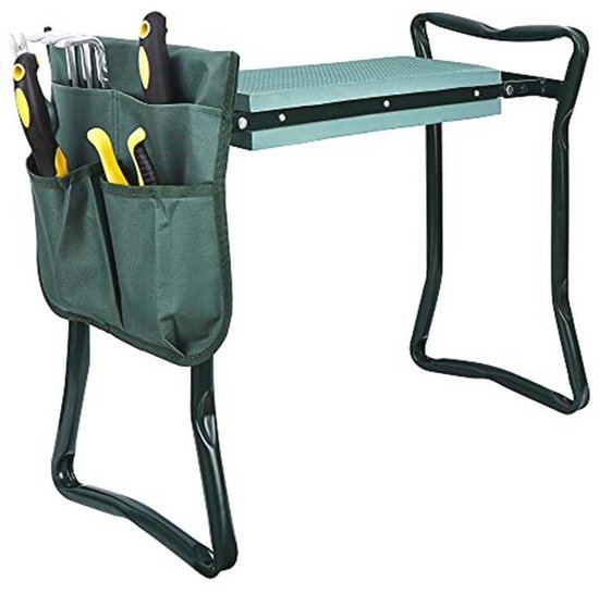 Outsunny Knielbank voor tuinwerk opvouwbaar tuinhocker met kniekussen gereedschapstas tot 150 kg 58 x 28 x 49 cm Grijs | Netherlands Outsunny Knielbank voor tuinwerk opvouwbaar tuinhocker met kniekussen gereedschapstas tot 150 kg 58 x 28 x 49 cm Grijs | Netherlands