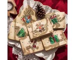 Kerstkaarten met enveloppen - 6 sets - Kerstavondkaarten - Kerstversiering - Kerstkaarten - Nieuwjaarskaarten - Kerstkaarten maken - Kerstkaartensets