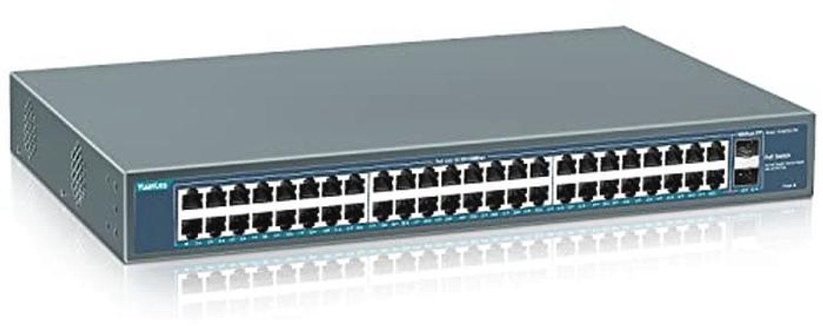48-Poorts Gigabit PoE Switch Unmanaged met 1000 Mbps SFP Uplink