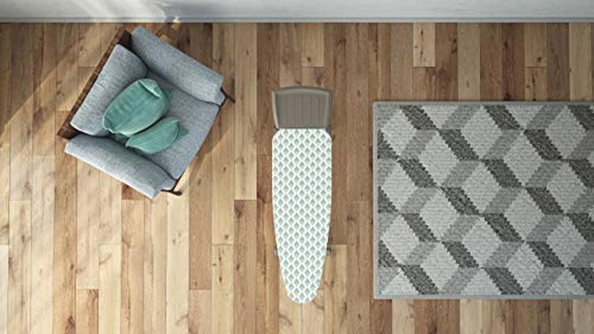 Strijktafelhoes XL 140 x 55 cm - Katoen, Lichtblauwe Driehoeken