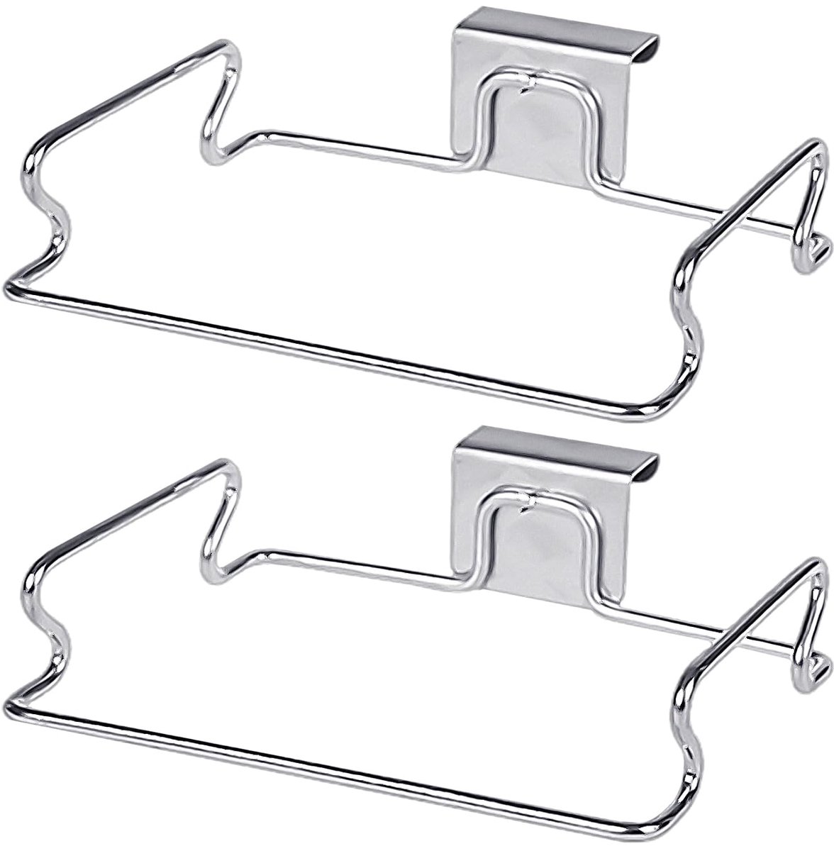 2 stuks roestvrijstalen afvalzakhouder, hangende afvalzakhouder, opbergrek voor plastic zakken, keukenorganisatie-accessoires voor keuken, badkamer en kast