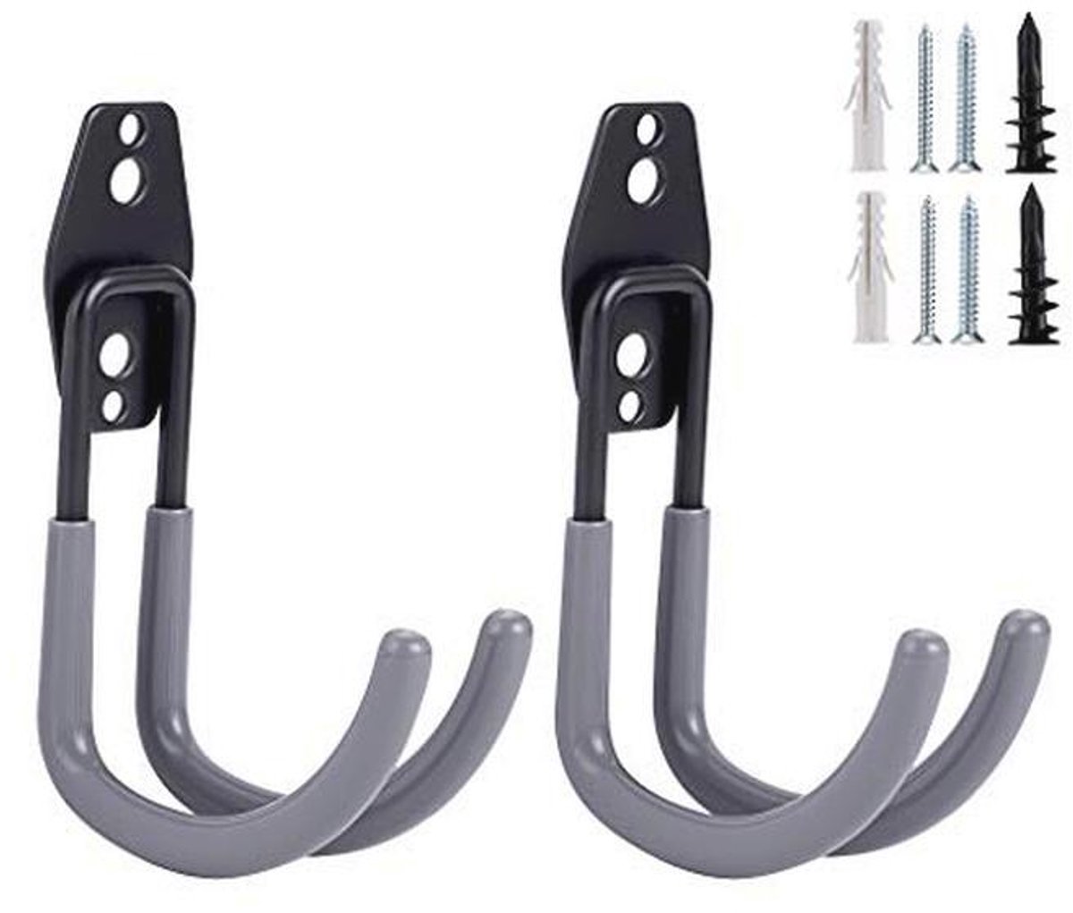Set van 2 wandgemonteerde tuinslanghouders - Heavy-duty opslag voor tuinslangen