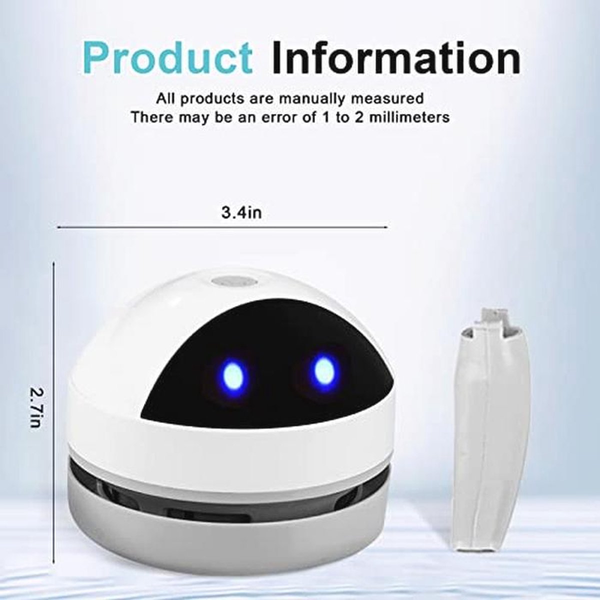 Draadloze Mini Tafelstofzuiger - USB Oplaadbaar, Draagbaar & - afbeelding 3