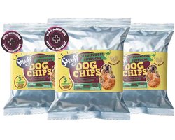 3x Smoofl Hondensnack Dog Chips Struisvogel 50 gr