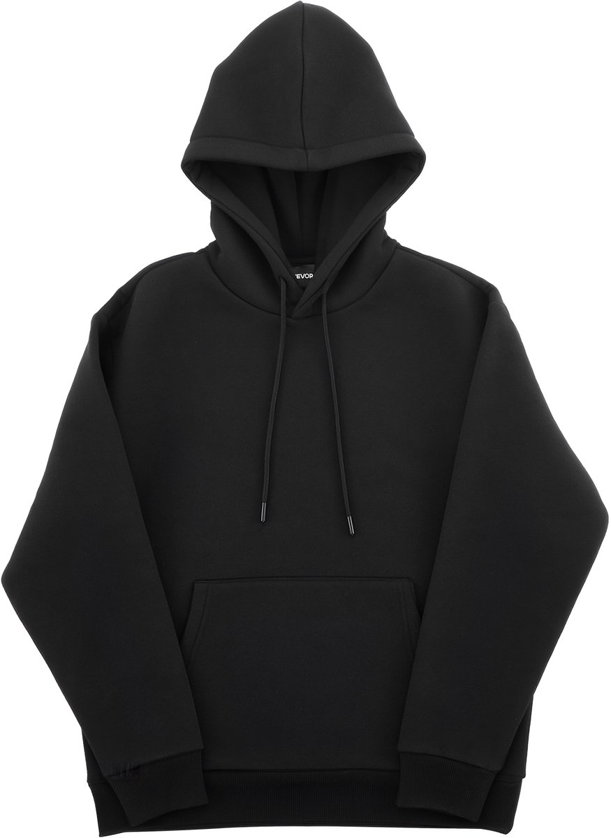 VEVOR Herenhoodie 3XL Fleece Lange Mouwen Basic Hoodie Warm & Huidvriendelijk Praktisch & Trendy Sweatshirt met Grote Zak voor Herfst & Winter Zwart